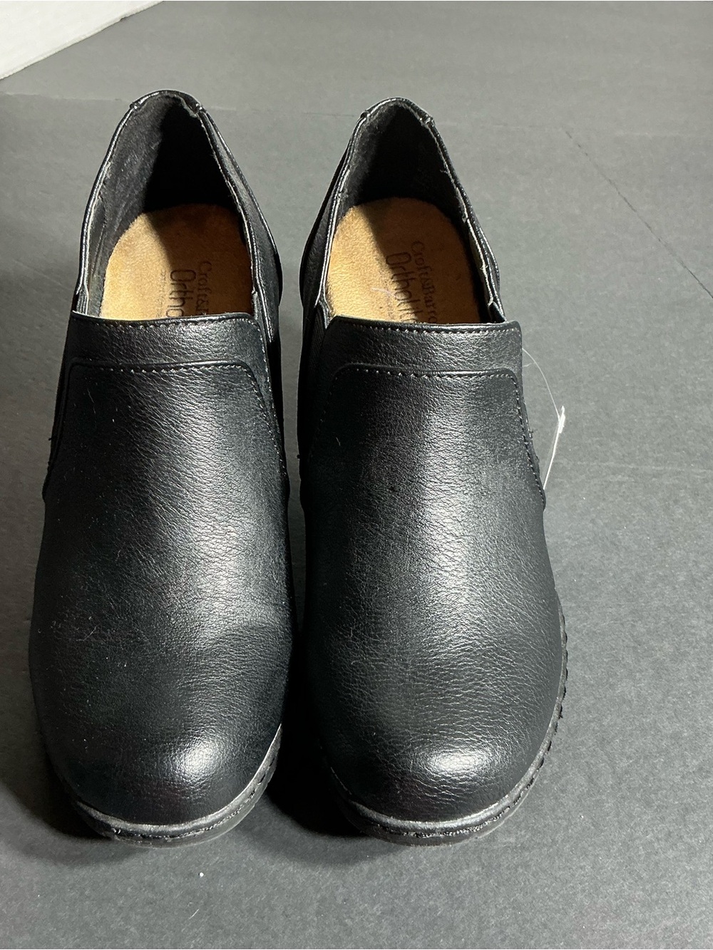 Black Slip-On womensWork Shoes